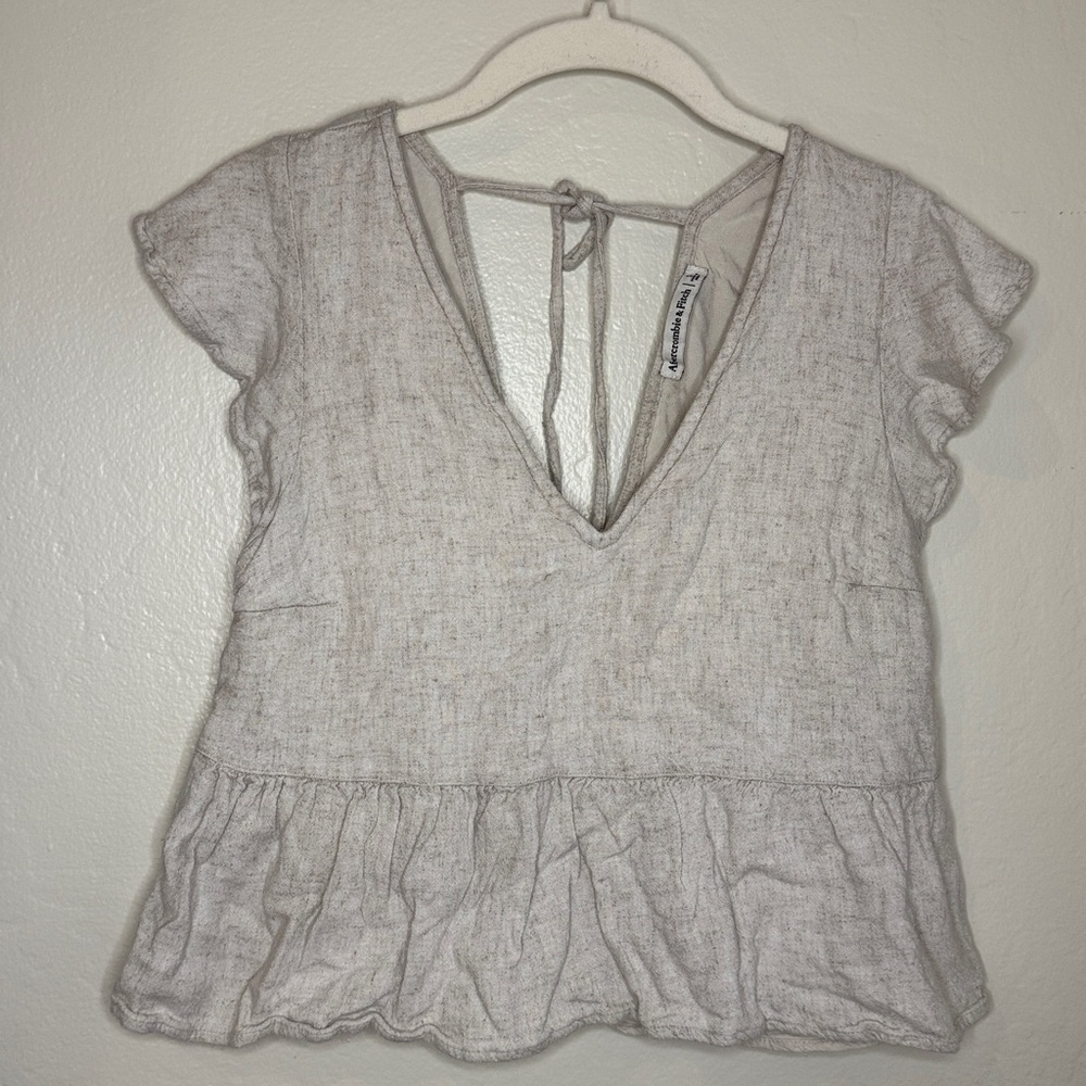 Beige Abercrombie & Fitch Blouse